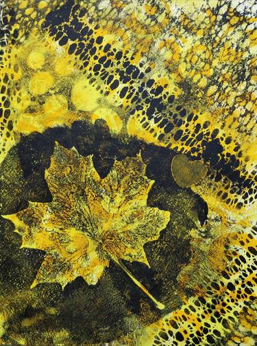 Original Abstract Floral Printmaking by Nato Tephnadze-Hoernchen