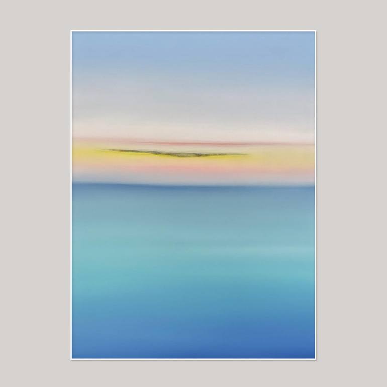 Original Minimalism Seascape Painting by Larysa Uvarova