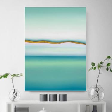 Original Minimalism Seascape Paintings by Larysa Uvarova