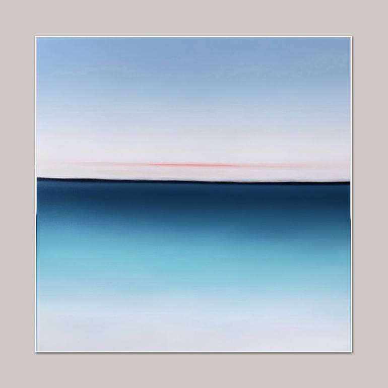 Original Minimalism Seascape Painting by Larysa Uvarova