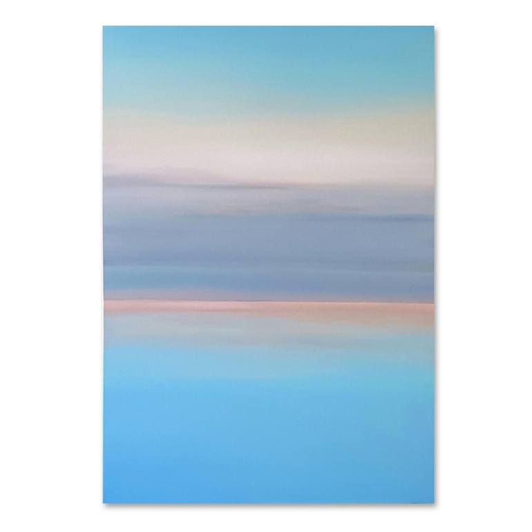 Original Minimalism Seascape Painting by Larysa Uvarova