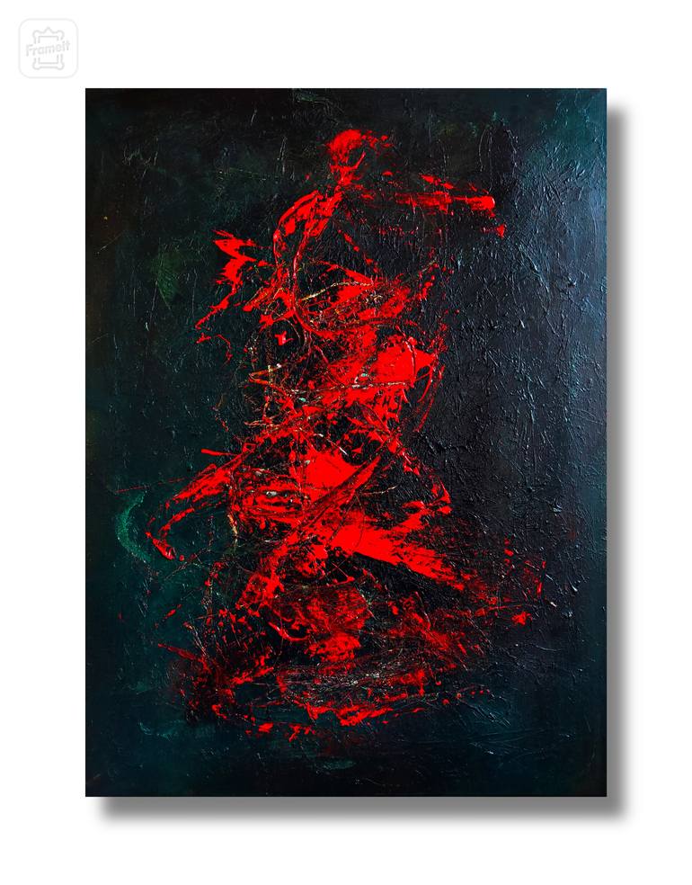 Original Abstract Expressionism Abstract Painting by Arko Hovhannisyan