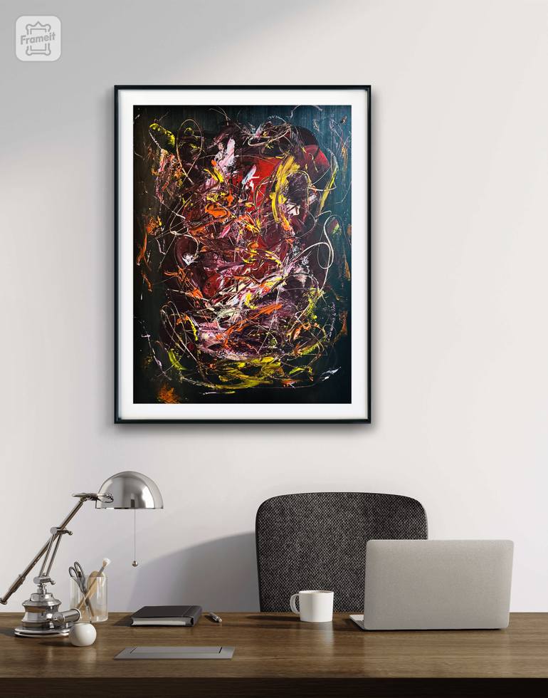 Original Abstract Expressionism Abstract Painting by Arko Hovhannisyan