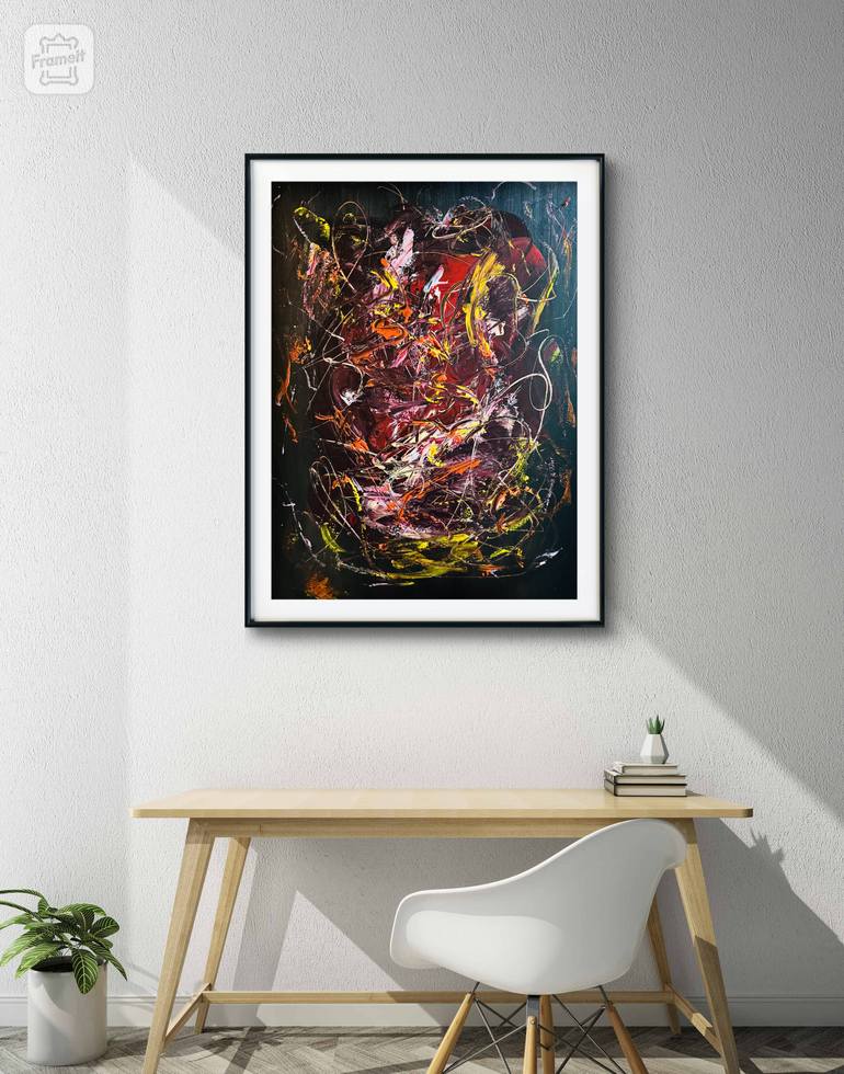 Original Abstract Expressionism Abstract Painting by Arko Hovhannisyan