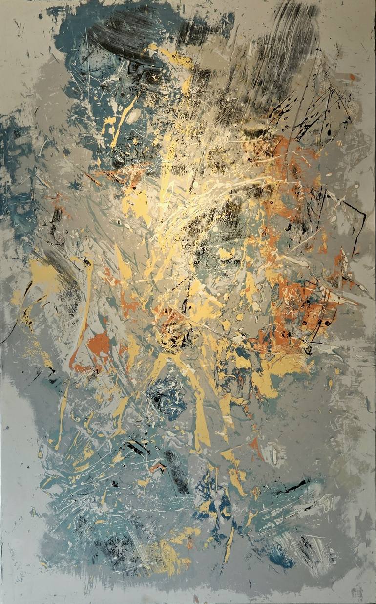 Original Abstract Expressionism Abstract Painting by Hung Ngo Thanh