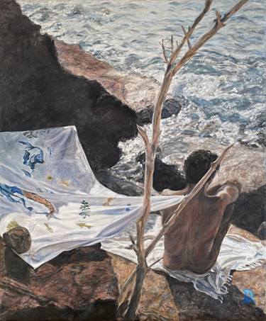 Original Fine Art Beach Paintings by DANIJELA Pavlovic