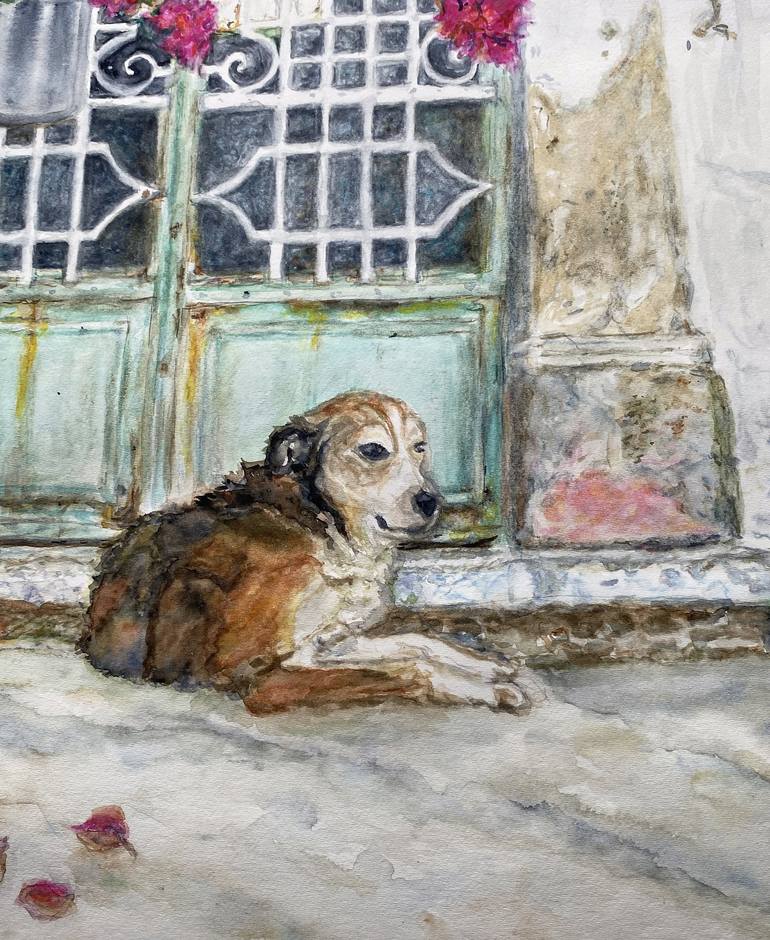 Original Realism Dogs Painting by DANIJELA Pavlovic