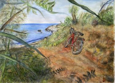 Original Impressionism Bicycle Paintings by DANIJELA Pavlovic