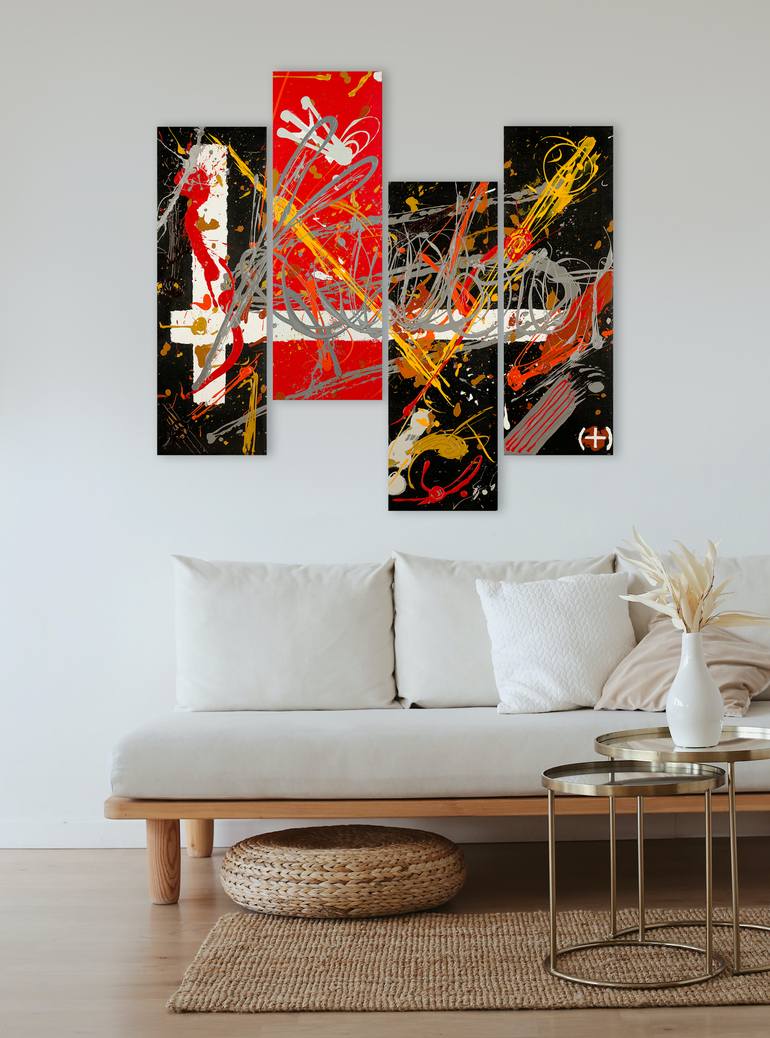 Original Abstract Expressionism Abstract Painting by Sebastian Kauderer