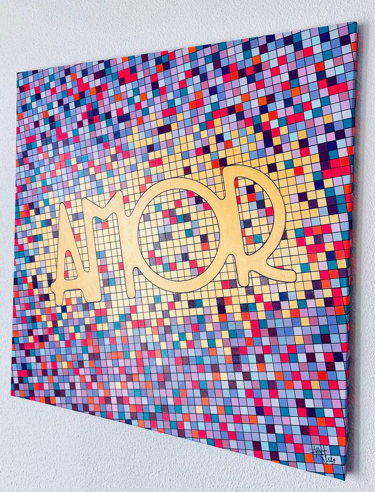 Original Contemporary Geometric Painting by Patrick Marin