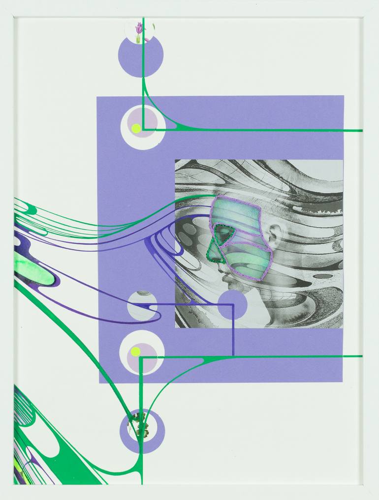 Original Abstract Nature Mixed Media by Nerea Azanza