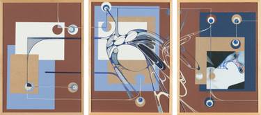 Original Portraiture Abstract Paintings by Nerea Azanza