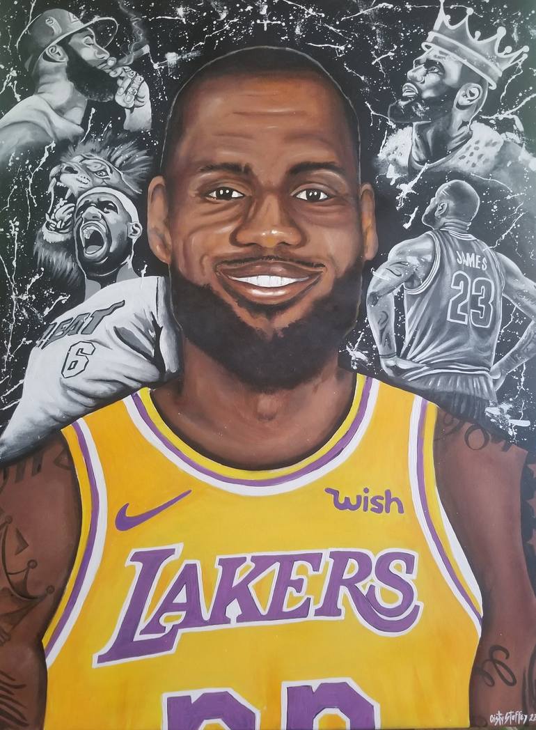 Labron James Painting by Cristy Steffey | Saatchi Art