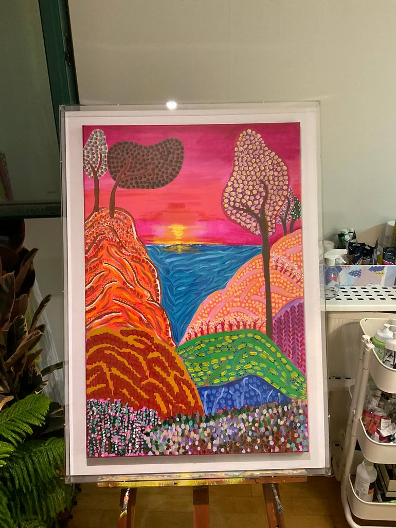 Original Abstract Landscape Painting by Seon Yoo