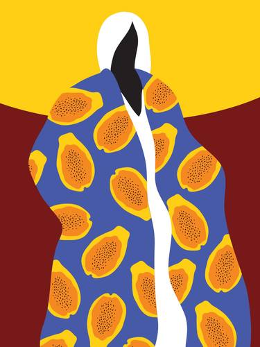 Papaya, poster, digital illustration thumb