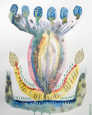 Opuntia, watercolor art thumb