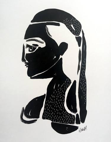 Print of Abstract Women Drawings by Marcin Waska