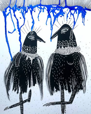 "crow's self-irony" Ink art thumb
