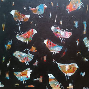 Original Abstract Expressionism Animal Painting by Marcin Waska