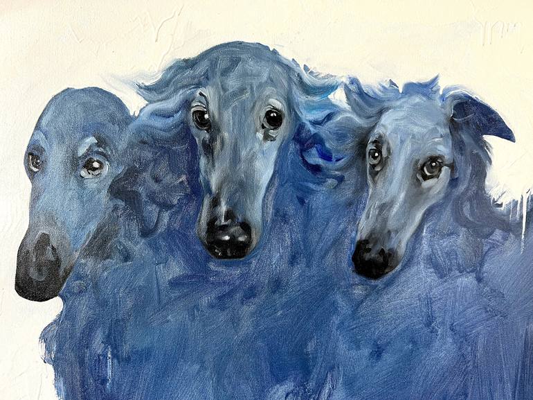 Original Dogs Painting by Inga Makarova