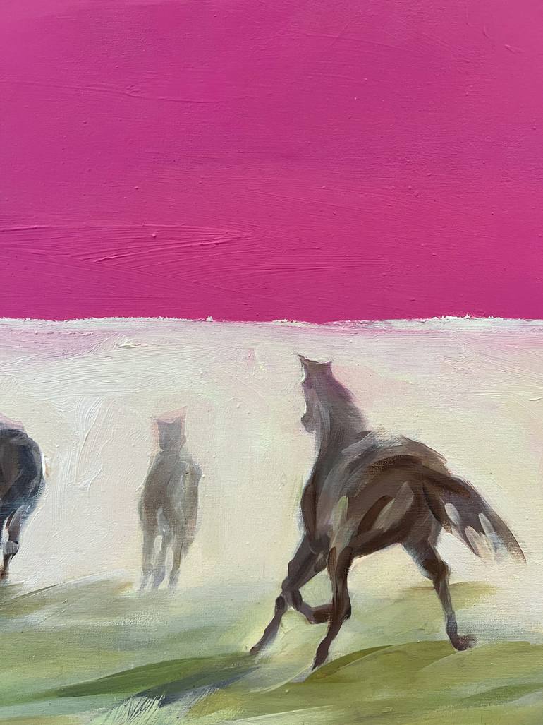 Original Surrealism Horse Painting by Inga Makarova