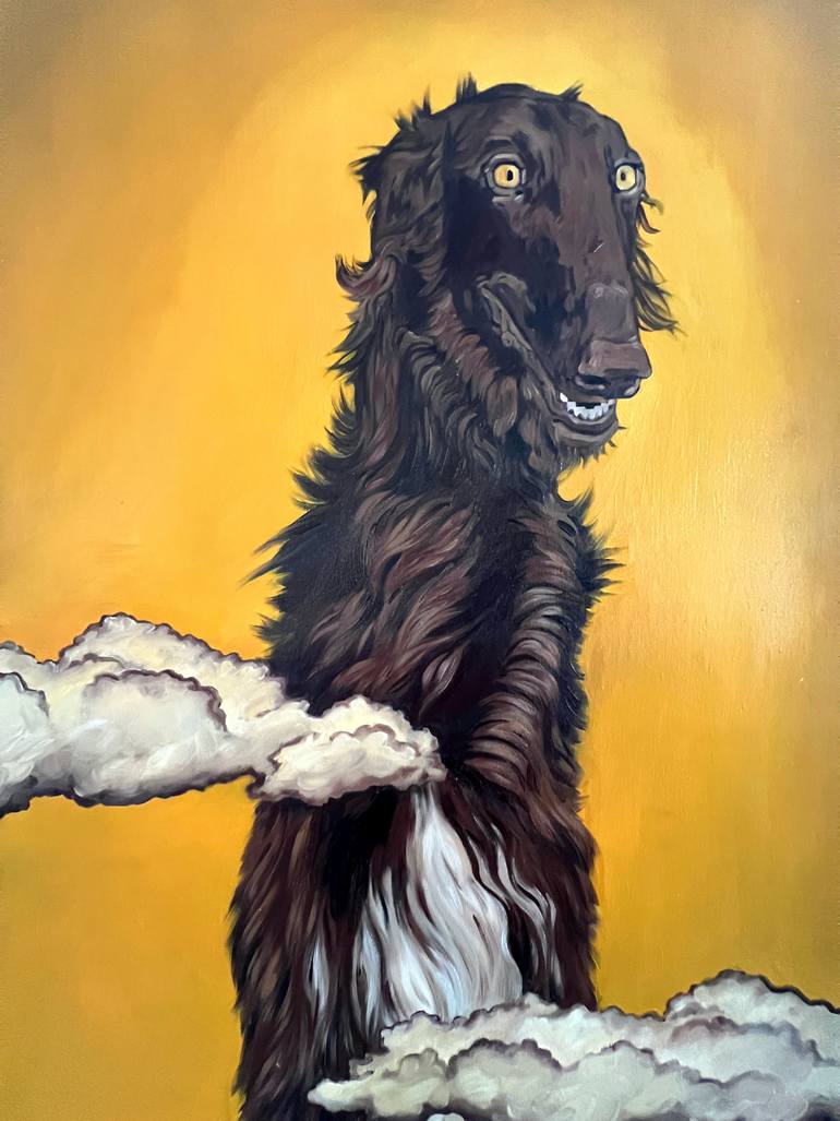 Original Surrealism Dogs Painting by Inga Makarova