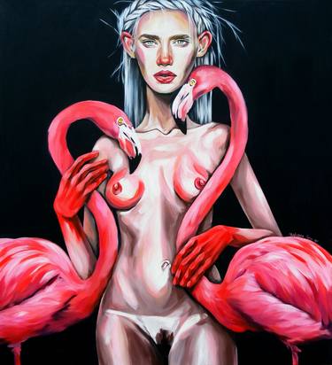 Print of Surrealism Erotic Paintings by Inga Makarova
