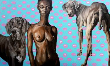 Print of Surrealism Dogs Paintings by Inga Makarova