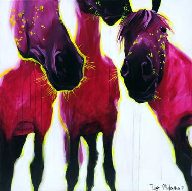 Print of Expressionism Horse Paintings by Inga Makarova