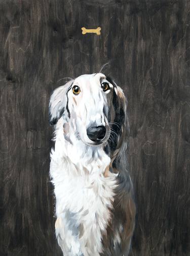 Print of Realism Dogs Paintings by Inga Makarova
