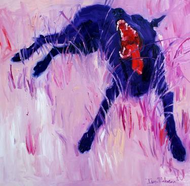 Print of Expressionism Dogs Paintings by Inga Makarova