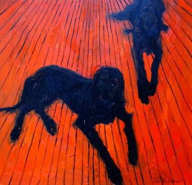 Print of Modern Dogs Paintings by Inga Makarova