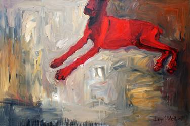 Print of Expressionism Dogs Paintings by Inga Makarova
