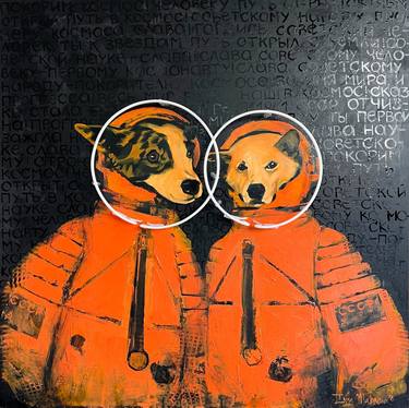 Original Dogs Paintings by Inga Makarova