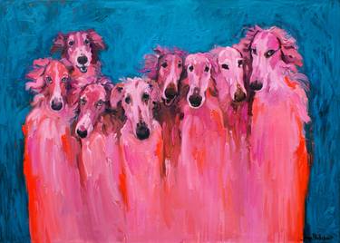 Print of Expressionism Dogs Paintings by Inga Makarova