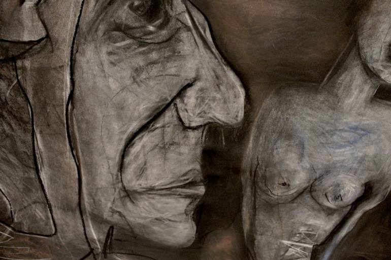 Original Abstract Classical Mythology Drawing by Suzanna Reynolds
