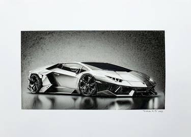 Original Contemporary Car Drawings by Trisha RS