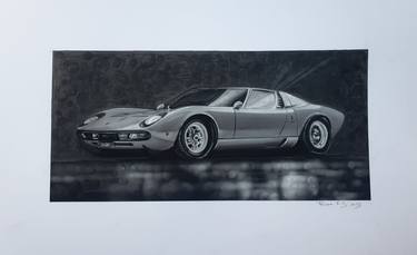 Print of Realism Car Drawings by Trisha RS