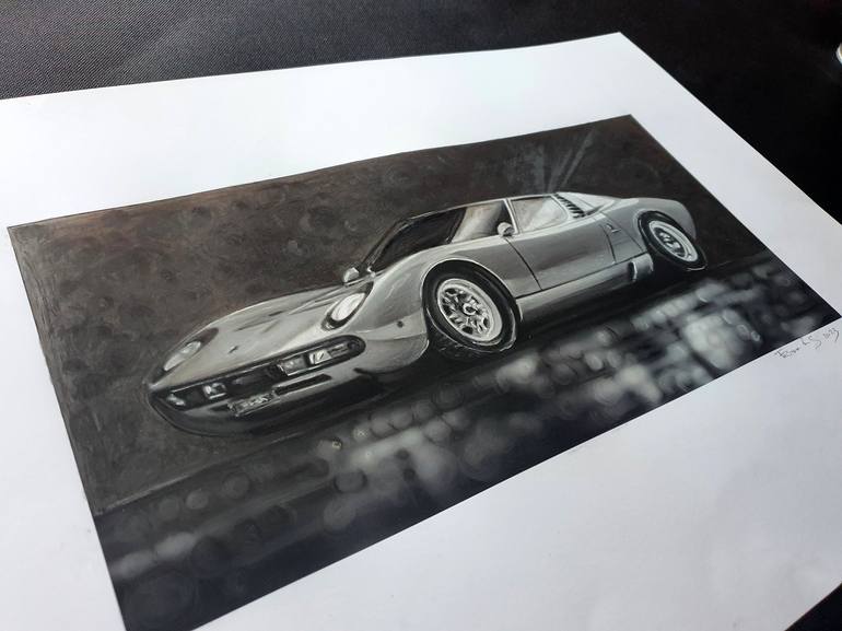 Original Car Drawing by Trisha RS