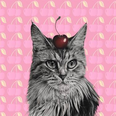 Print of Illustration Cats Mixed Media by Trisha RS