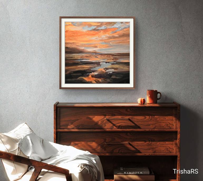 Original Abstract Landscape Painting by Trisha RS