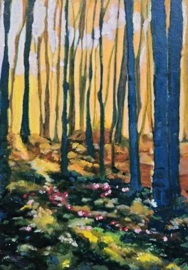 Original Impressionism Landscape Painting by Trisha Rs