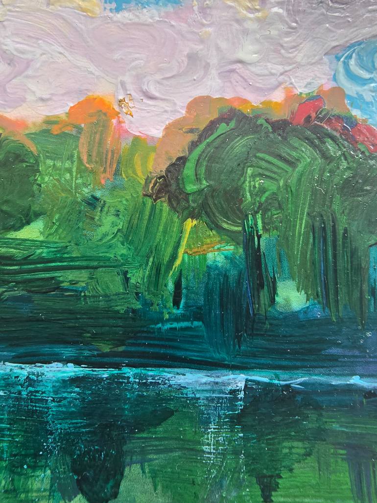 Original Impressionism Landscape Mixed Media by Trisha Rs