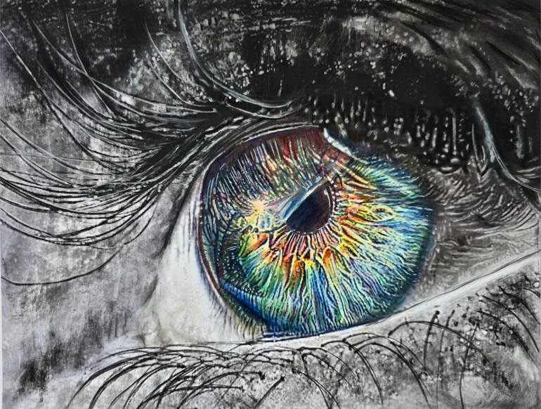 Original Body Mixed Media by Trisha Rs | Realism Art on Cotton Paper | The Spectrum of a Soul