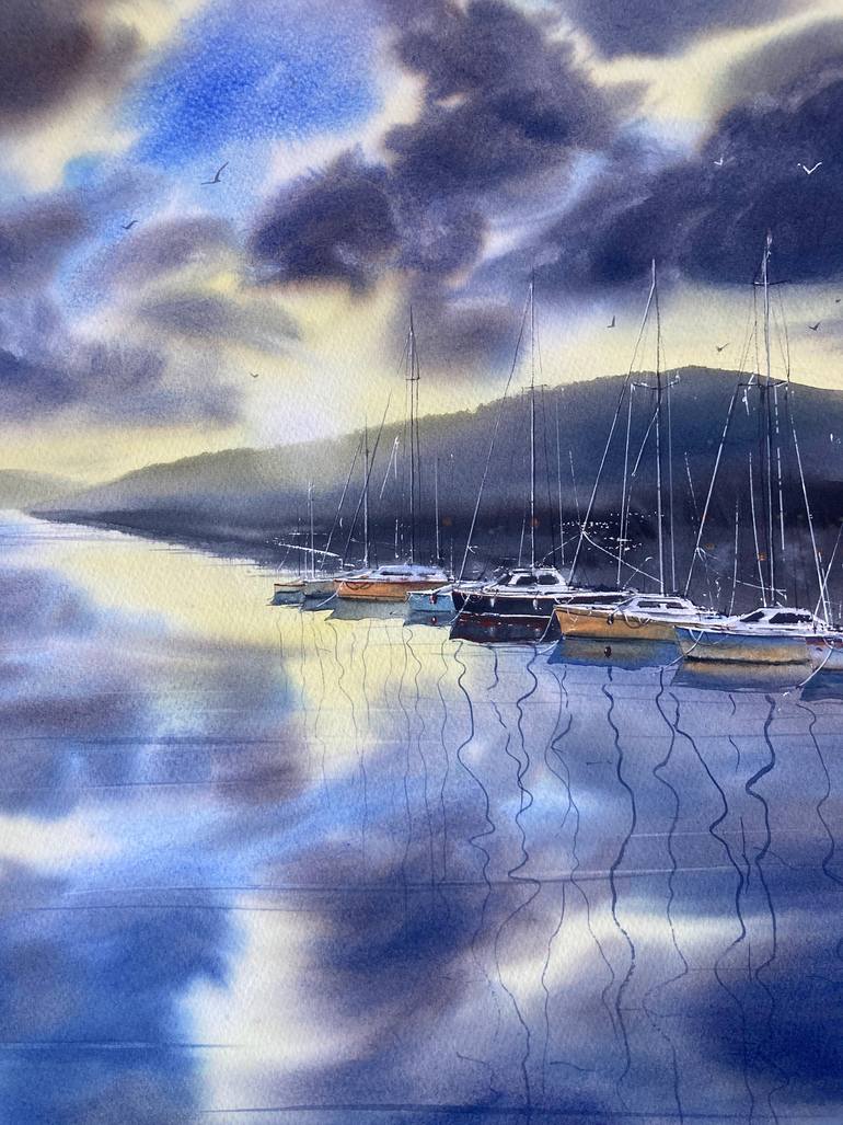 Original Impressionism Seascape Painting by Laly Antonov
