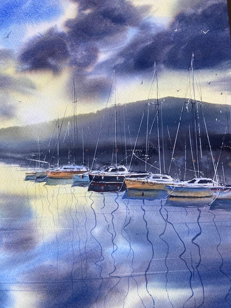 Original Impressionism Seascape Painting by Laly Antonov