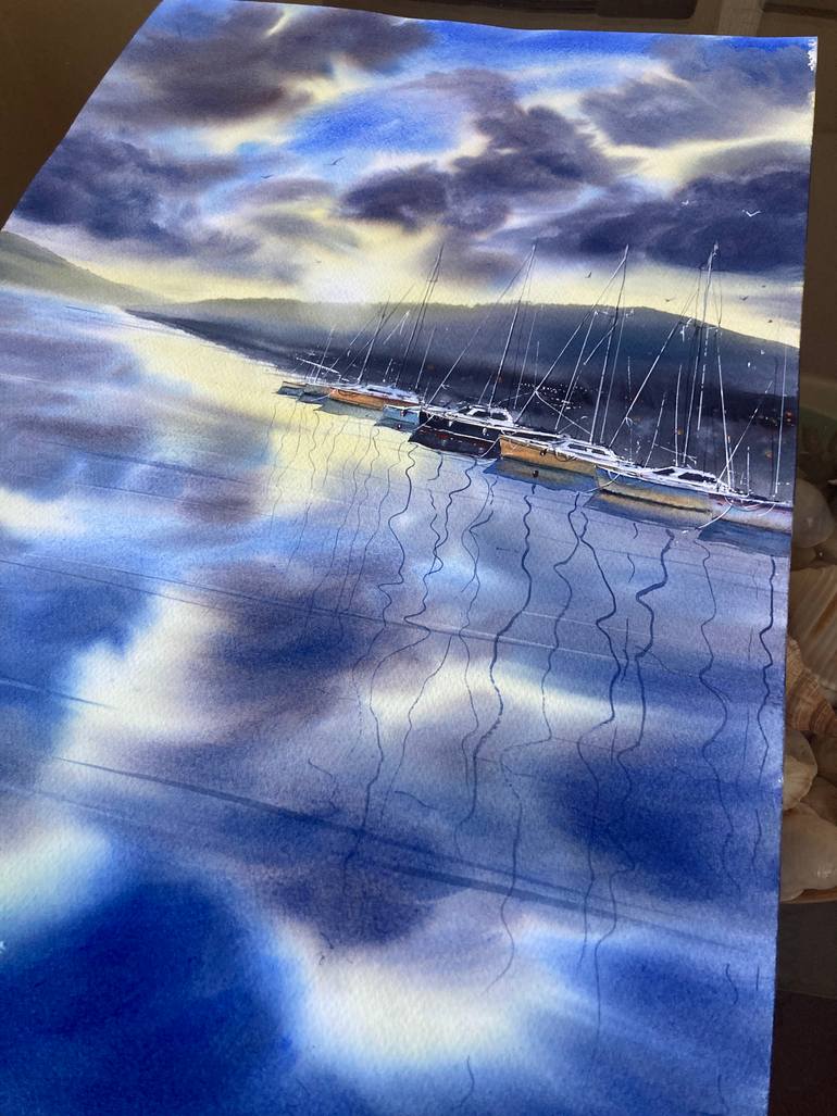 Original Impressionism Seascape Painting by Laly Antonov