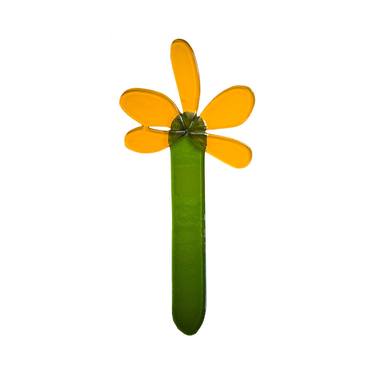 Yellow glass flower thumb