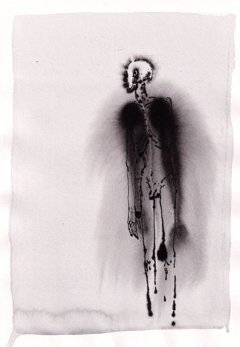 Print of Black & White Body Drawing by Aleksandra Slepchuk