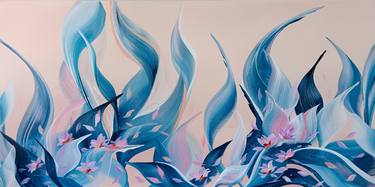 Original Abstract Botanic Paintings by Eva Pearl